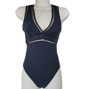 Michael Michael Kors Navy blue Swim Bathing Suit Size 6 EUC